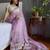 Lavender lavender floral embroidered organza saree