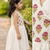 White cotton floral printed dress for girl