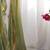 Sea green checked woven design beads and stones  chiffon saree