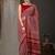 Red ethnic motifs printed art silk bhagalpuri saree
