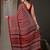 Red ethnic motifs printed art silk bhagalpuri saree