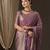 Mauve mauve & gold-toned woven design zari  georgette kanjeevaram saree