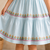 Blue cotton floral printed dress for girl