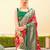 Red ethnic motifs zari silk blend banarasi saree
