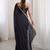 Black sequinned  georgette saree