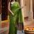 Green zari  cotton khadi saree