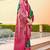 Green ethnic motifs zari silk blend banarasi saree