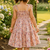 Multicolor cotton geometric printed dress for girl