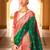 Green woven design zari silk blend designer banarasi saree
