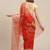 Red red & yellow floral organza saree