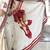 Off white ethnic motifs beads and stones block print saree