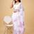 White white & white floral printed beads and stones organza saree