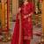 women ethnic motifs regular thread work kurta with trousers & with dupatta
