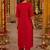 women ethnic motifs regular thread work kurta with trousers & with dupatta