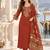 women ethnic motifs embroidered regular thread work  cotton kurta with trousers & with