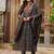 women ethnic motifs printed panelled  cotton kurta with trousers & with dupatta