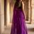 Purple zari  cotton khadi saree