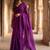 Purple zari  cotton khadi saree