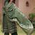 women printed regular thread work  cotton kurta with palazzos & with dupatta