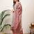 women ethnic motifs printed regular kurta with palazzos & with dupatta