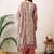 women ethnic motifs printed regular kurta with palazzos & with dupatta