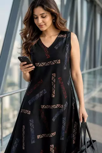 women printed regular kurta with palazzos