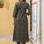 women ethnic motifs printed panelled mirror work  cotton kurta with trousers & with dupatta