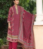 women ethnic motifs printed regular mirror work  cotton kurta with trousers & with dupatta