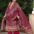 women ethnic motifs printed regular mirror work  cotton kurta with trousers & with dupatta