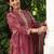 women ethnic motifs printed regular mirror work  cotton kurta with trousers & with dupatta