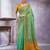 Teal women ethnic motifs linen blend paithani saree