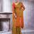 Mustard women ethnic motifs linen blend designer paithani saree