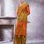 Mustard women ethnic motifs linen blend designer paithani saree