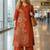 women embroidered regular thread work  cotton kurta with palazzos