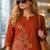 women embroidered regular thread work  cotton kurta with palazzos