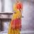 Yellow women ethnic motifs linen blend designer paithani saree