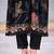women floral printed regular thread work kurta with trousers & with dupatta