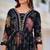 women floral printed regular thread work kurta with trousers & with dupatta