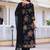 women floral printed regular thread work kurta with trousers & with dupatta