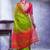 Green ethnic motifs linen blend designer paithani saree