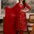 women ethnic motifs printed regular thread work kurta with trousers & with dupatta