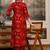women ethnic motifs printed regular thread work kurta with trousers & with dupatta