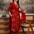 women ethnic motifs printed regular thread work kurta with trousers & with dupatta