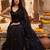 Black embellished  cotton khadi saree
