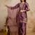women embroidered regular kurta with palazzos & with dupatta