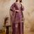 women embroidered regular kurta with palazzos & with dupatta
