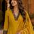 women ethnic motifs embroidered regular thread work  cotton kurta with palazzos & with