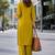 women floral embroidered regular thread work  cotton kurta with palazzos