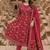 women ethnic motifs printed angrakha  cotton kurta with trousers & with dupatta