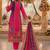 women ethnic motifs printed regular mirror work kurta with trousers & with dupatta